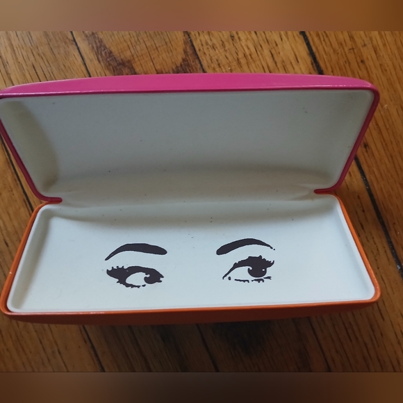 Kate Spade - Pink/Orange Hard Shell Eyeglass Case - Picture 4 of 6